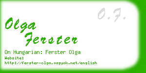 olga ferster business card